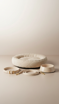 Luxury Pet Accessory Set in Champagne Cream and Ivory Whisper