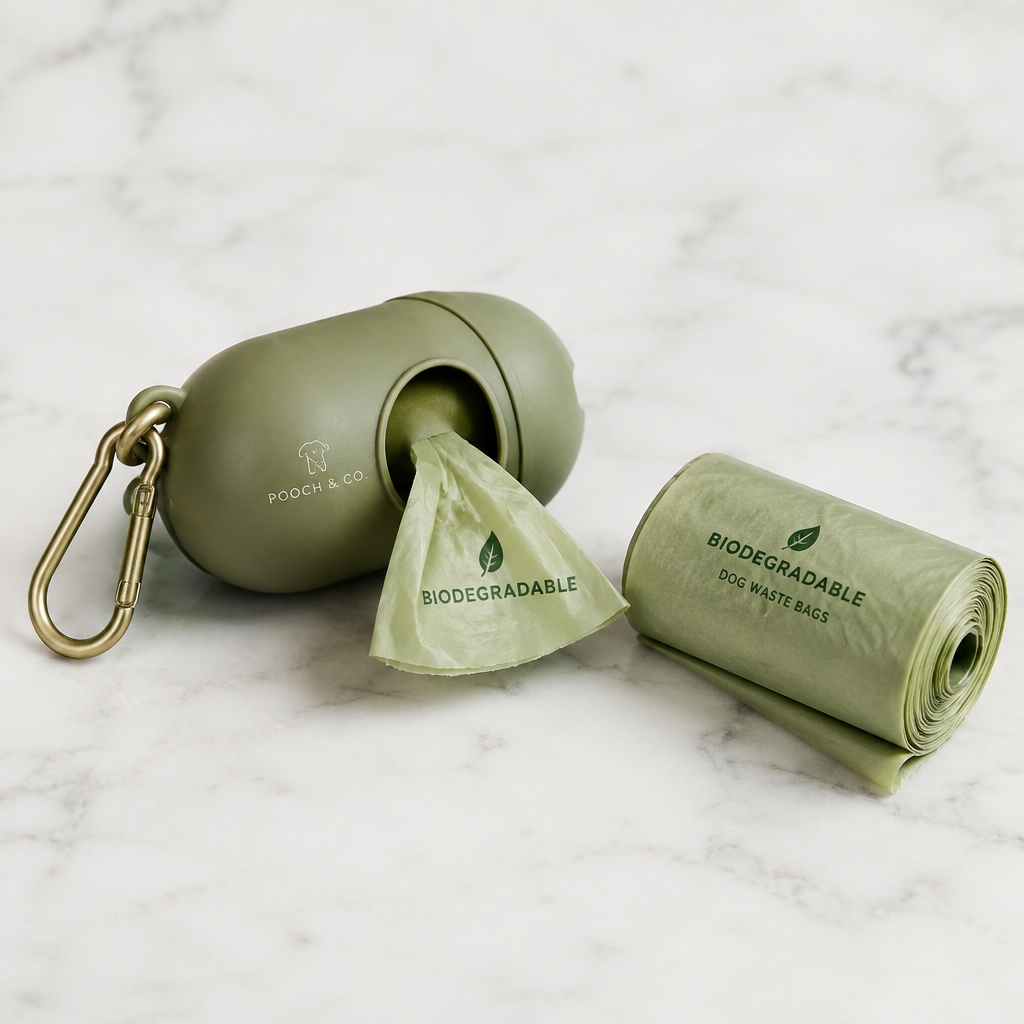 Dog Poop Bag Dispenser with Bags