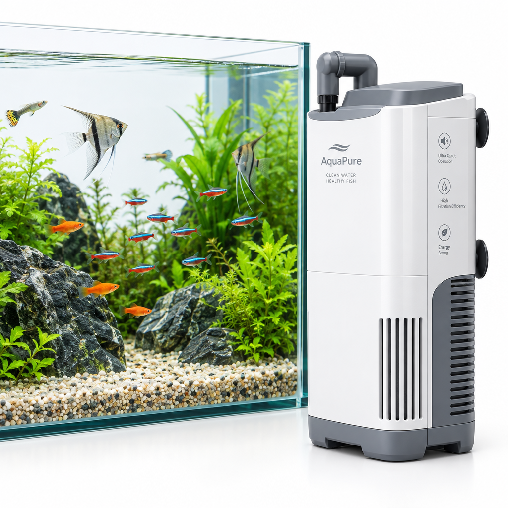 Ultra-Quiet Submersible Aquarium Power Filter