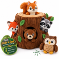 Plush Hide-and-Seek Interactive Squeaky Toy Set