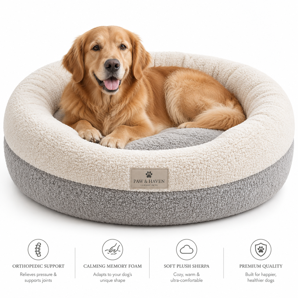 Orthopedic Calming Memory Foam Dog Bed